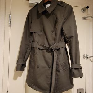 Carolina Belle Montreal  Belted Green Trench Coat